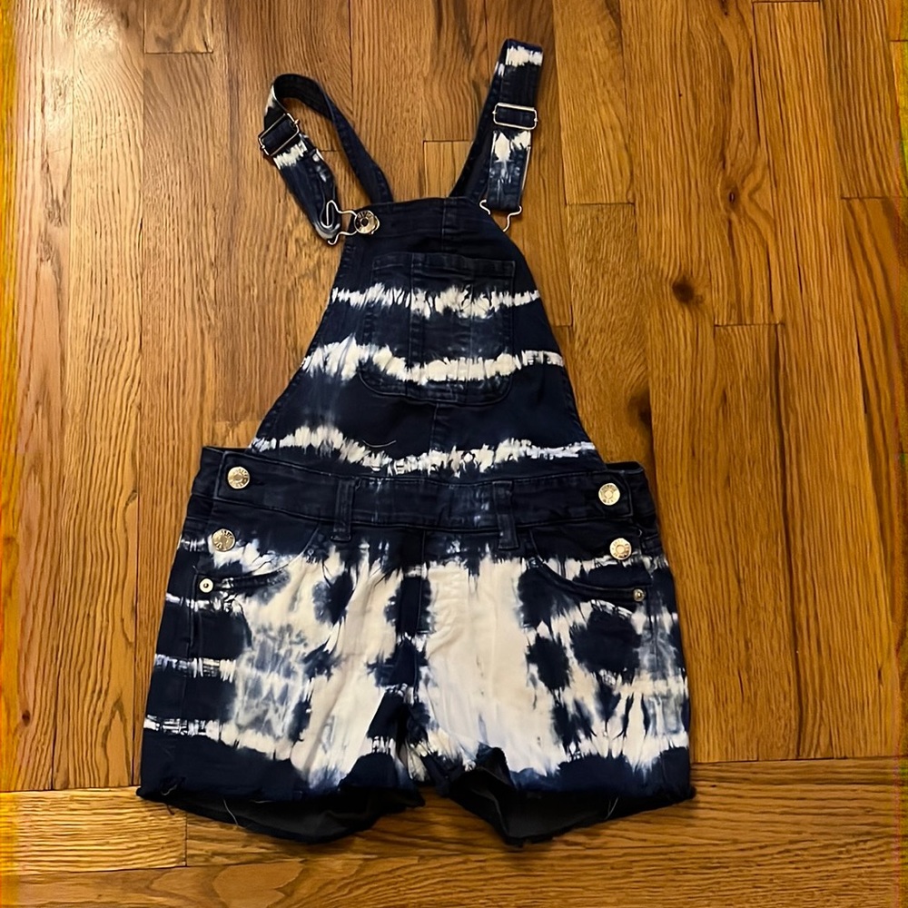 Justice tie dye overalls size 12
